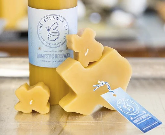 Large Texas Floating Beeswax Candle - Image 3