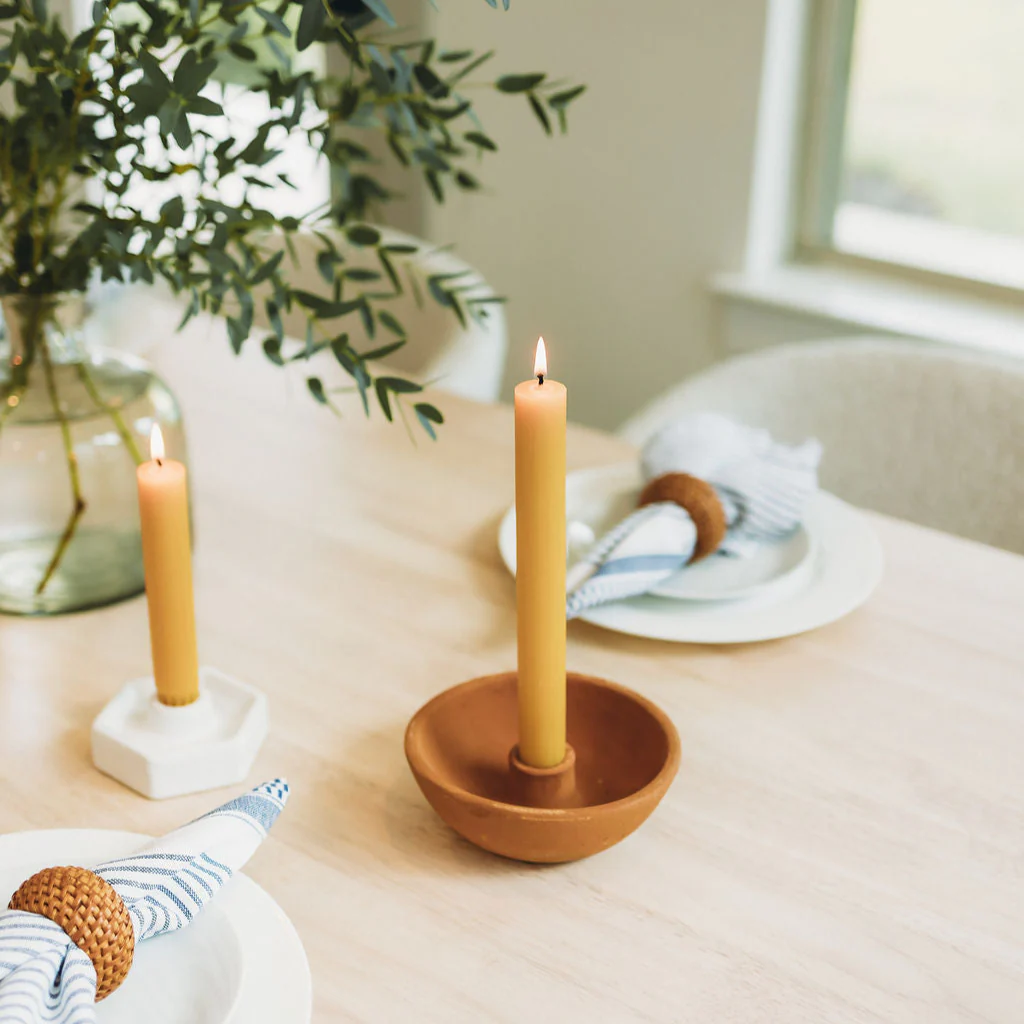 1 x 9 Beeswax Candlesticks - Image 5