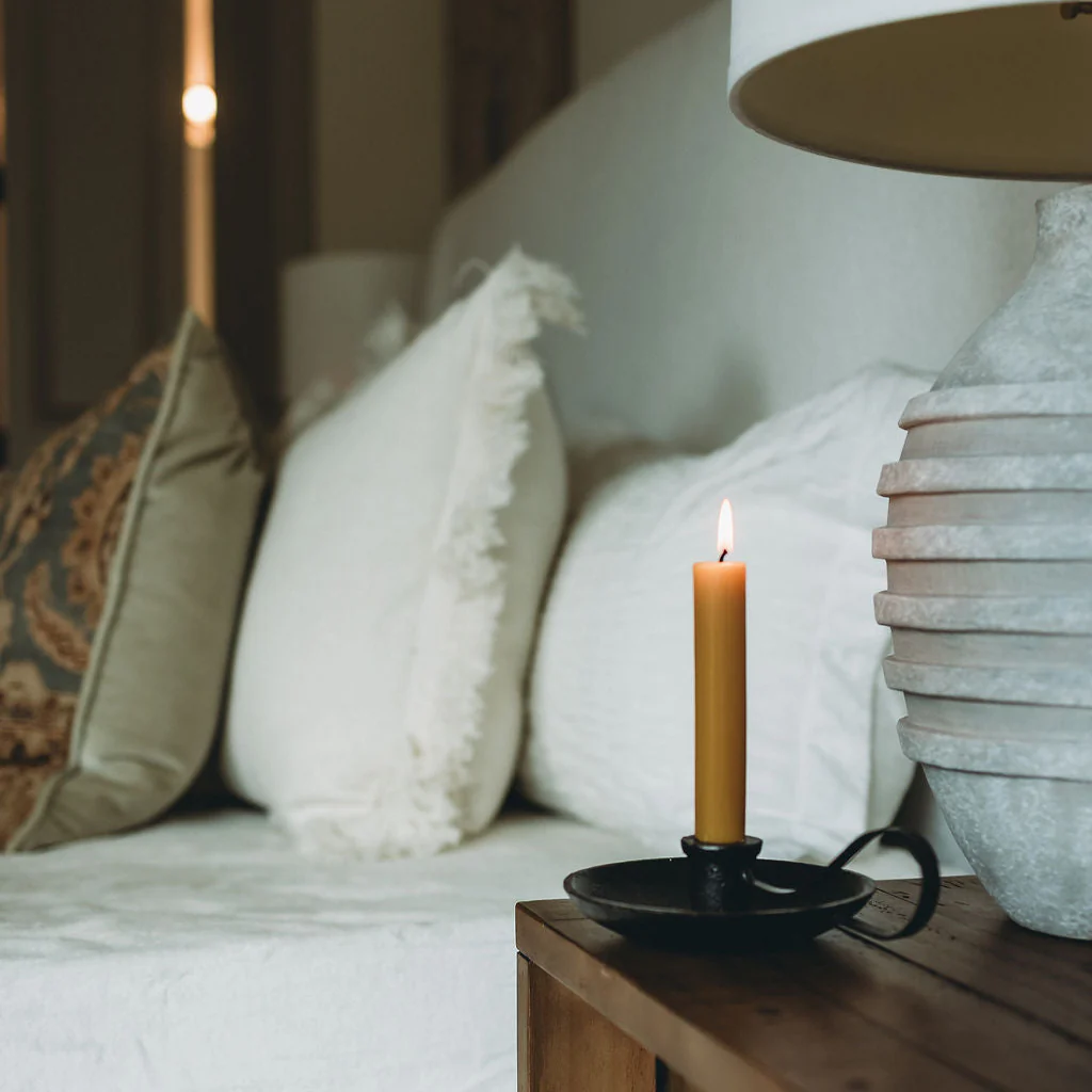 1 x 6 Beeswax Candlesticks - Image 5