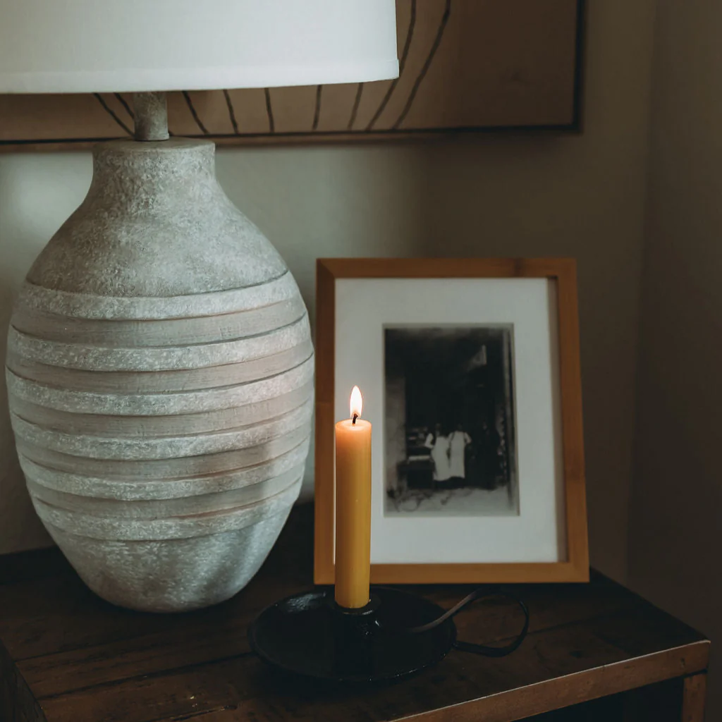 1 x 6 Beeswax Candlesticks - Image 4