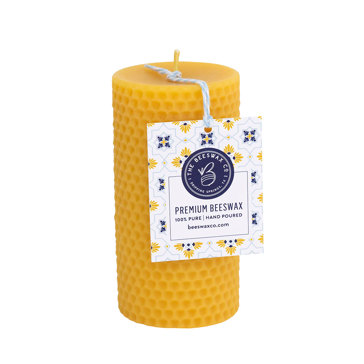 One-Wick Pillar Beeswax Candles