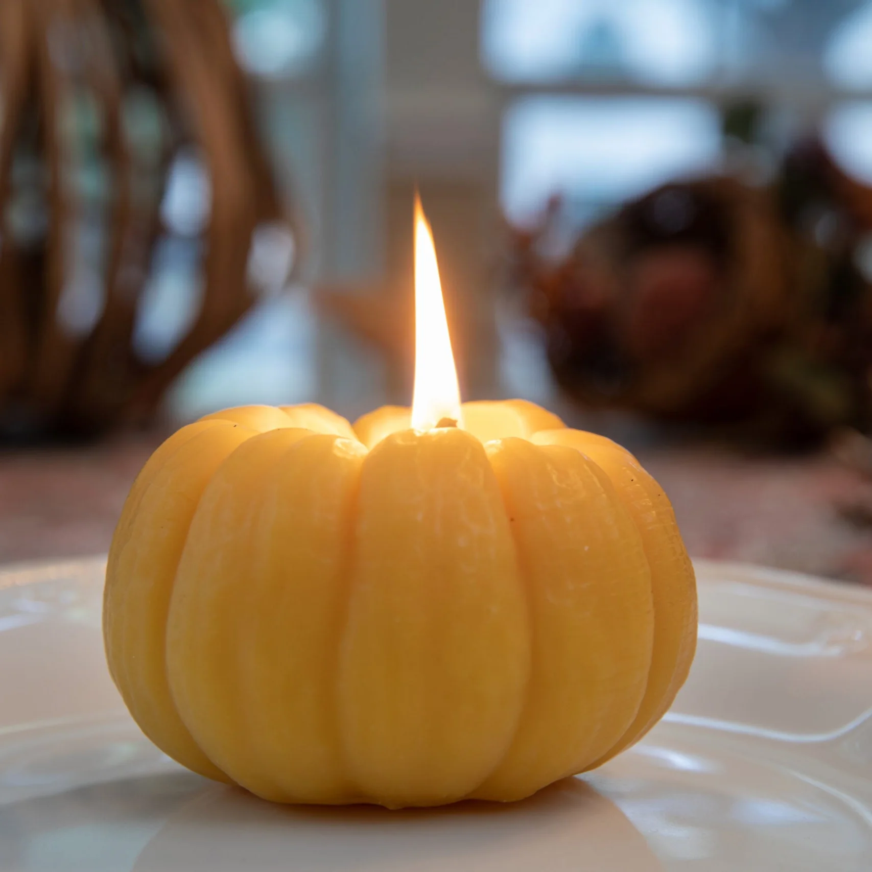 Pumpkin Beeswax Candle - Image 4