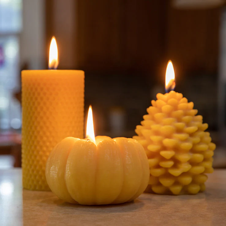 Pinecone Beeswax Candle - Image 4